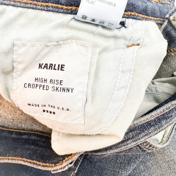 Baldwin Karlie High Rise Cropped Skinny Dark Wash Denim Jeans Size 27 - Picture 5 of 10